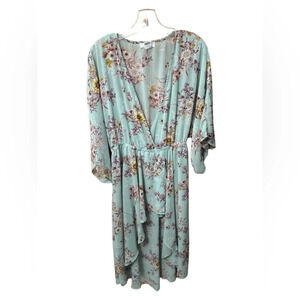 L.I..F.E. Love is for Eternity Sheer Beach Cover Up Dress Kaftan Large